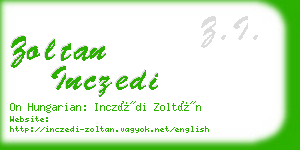 zoltan inczedi business card